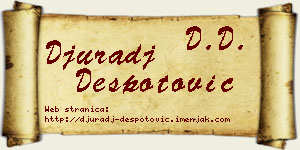 Đurađ Despotović vizit kartica
